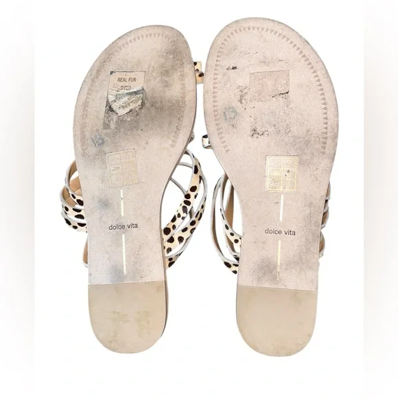 Dolce Vita Nelly Cheetah Calf Hair Slide Sandal Size 8.5 - Picture 5 of 5